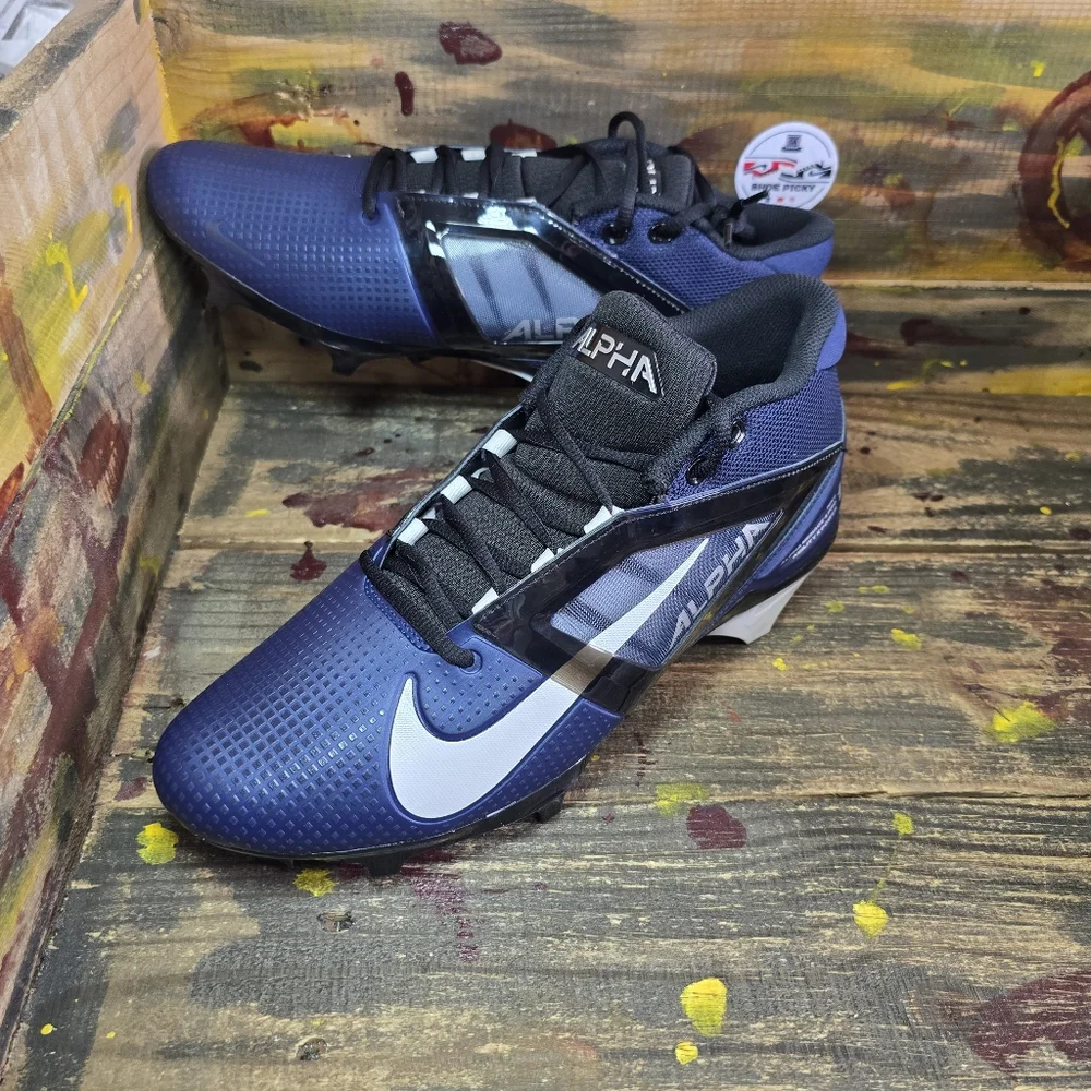 Nike Alpha Menace 4 Pro‎ Football Cleats Men's Size 11.5 FD7037-401 Navy Blue